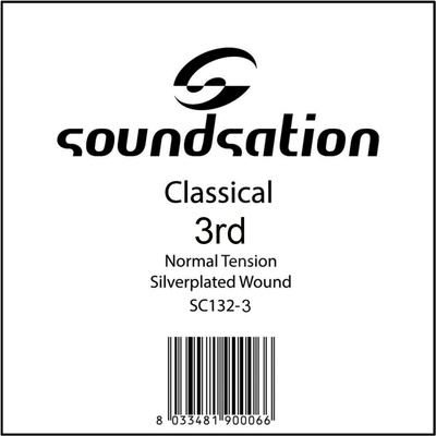 Soundsation Единична трета СОЛ струна за класическа китара sc132-3