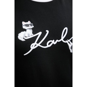 Karl Lagerfeld Памучна тениска IKON (B1W17040)