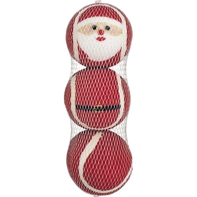 Nobby Vánoční tenisové míčky santa 3 ks 4,5 cm