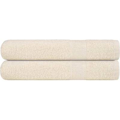 vidaXL Кърпи за сауна FROGN 2 бр. кремави 80x200 см 360 г/м2 (137007)