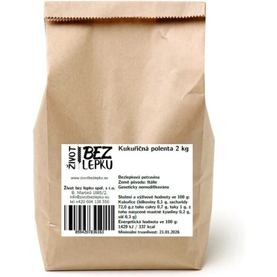Život bez lepku Kukuřičná polenta instantní 2 kg