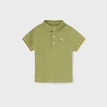 Image 1 of MAYORAL Поло тениска с къс ръкав ситопечат за бебе момче Майорал в цвят каки