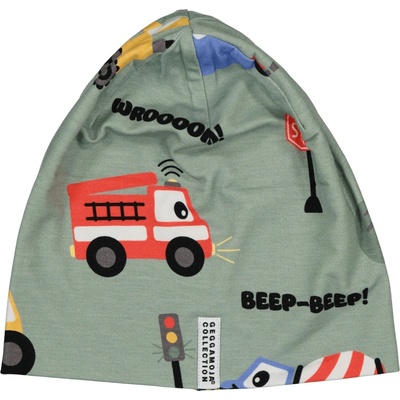 Dětská tenká bambusová čepice Geggamoja Green tractor – Sleviste.cz