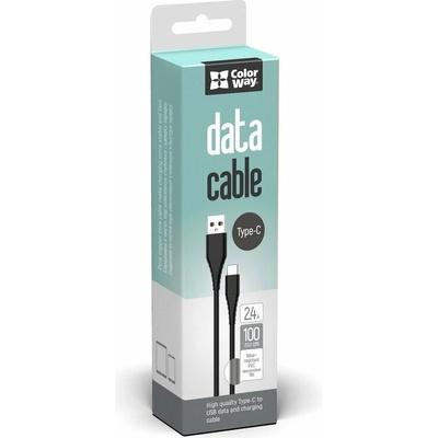 ColorWay CW-CBUC026-BK USB Type-C (PVC) 2.4A 1m černý