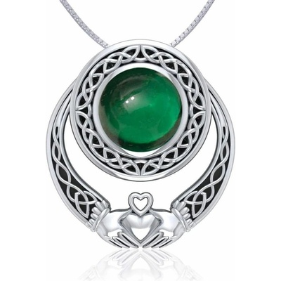 Fantasy Šperky CLADDAGH ŠPERK de luxe stříbrný závěs MJW235