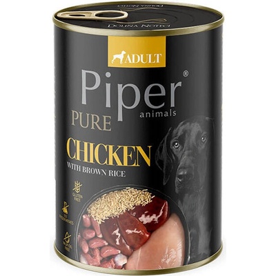 Piper Platinum Pure Dog Adult Kuracie s hnedou ryžou 400 g