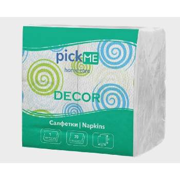 Pick Me салфетки 70бр двойно сгънати 33x33 принт (2/2354)
