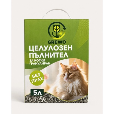 ПОЛИКАРБОН ООД Grewo - Котешка постелка от 100% рециклирана целулоза 5 л