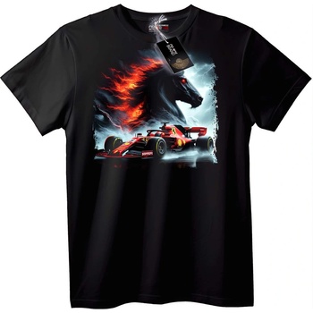 NOONEBRAND Тениска Ferrari Огнен кон - 2XL, White