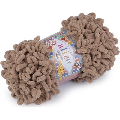 Pletací příze Alize Puffy Fine 100 g Varianta: 16 (329/731230) hnědá světlá, Balení: 1 ks 49961/121974/241222