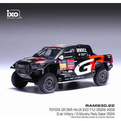 IXO Toyota GR DKR Hilux EVO T1U Rally Dakar 2024 209 de Villiers Murphy 1:43