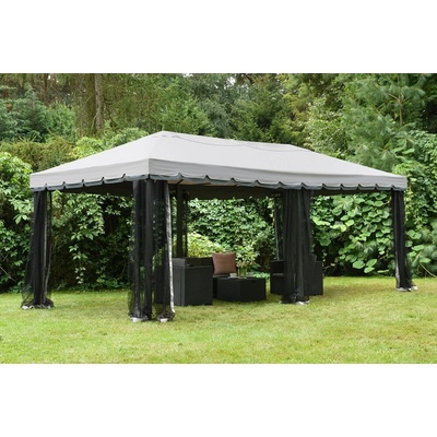 Garden Point záhradný pavilón s moskytiérou Valencia 4x6m Šedý