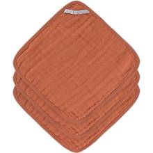 Lässig babies Muslin Washcloth Set rust 3 ks