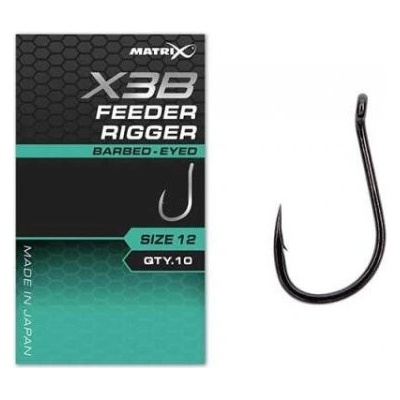 Matrix háčky X3B Feeder Rigger 10 ks vel.14