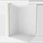 Mexen Kioto L преграда за душ Walk-in 80 x 200 см, замъглено, златно - 800-080-103-50-30 (800-080-103-50-30)
