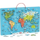Drevené hračky Viga mapa sveta s tabuľou