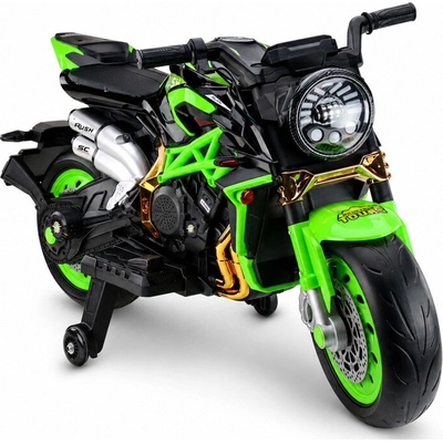 Tomido Elektrická motorka XW-07 LED kola Zelená