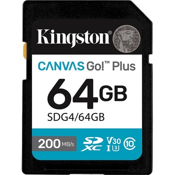 Kingston SDXC Canvas Go Plus 64GB C10/UHS-I/U3/V30 SDG4/64GB