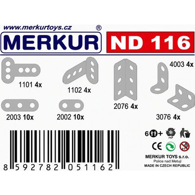 Merkur ND 116 drobné spojovacie súčiastky