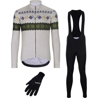 Holokolo a nohavice FROSTTRAIL WINTER zelená/čierna/šedá