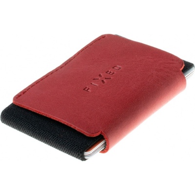 Púzdro FIXED Tiny Wallet kožená peňaženka z pravej hovädzej kože, červené