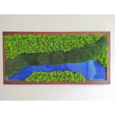 Machový obraz s epoxidom 60cm x 120cm