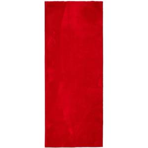  Килим HUARTE с къс косъм, мек и миещ се, червен, 80x200 см