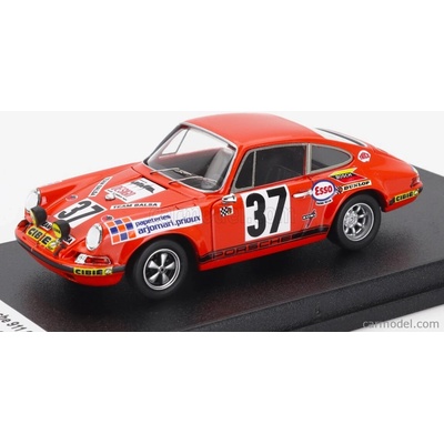 Trofeu Porsche 2.4l Coupe Team P.mauroy N 37 Le Mans 1971 Pierre Mauroy Jean Claude Lagniez Orange 1:43