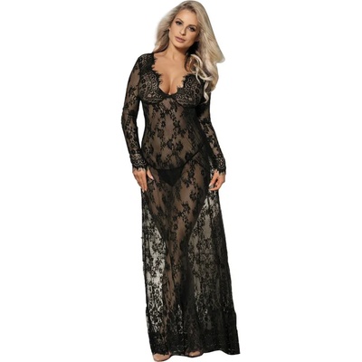 SUBBLIME Дантелена черна рокля с флорални мотиви subblime