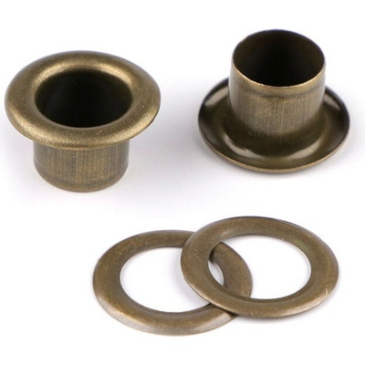 Průchodky s podložkou vnitřní Ø8 mm / vnější Ø14 mm Varianta: 2 staromosaz, Balení: 20 pár – Zboží Dáma