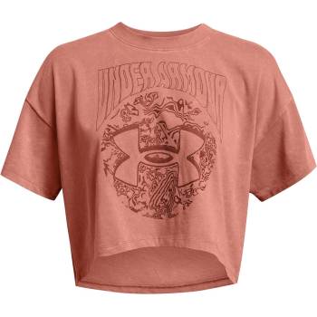 Under Armour Тениска Under Armour Women's Dusk Dawn Cropped Short Sleeve T-Shirt - Pink
