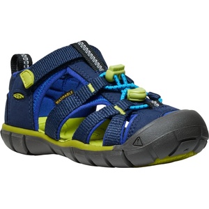 KEEN Детски сандали Keen Kids Seacamp II CNX Sandals - Naval Academy / Chartreuse - размер 31 (EU) (702-0206-6616)