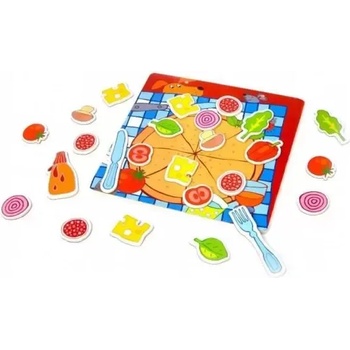 Image 1 of Classic World Дървена пица с магнитни части - Classic World