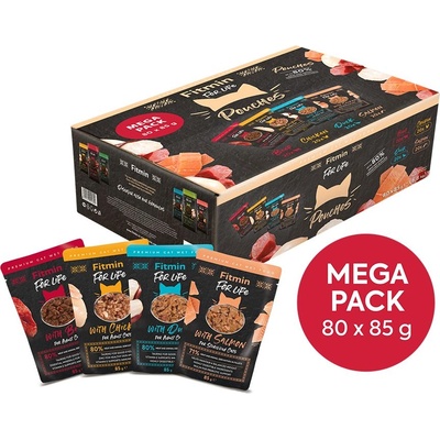 Dibaq Fitmin For Life Мегапак паучове за котки 80 бр x 85 g