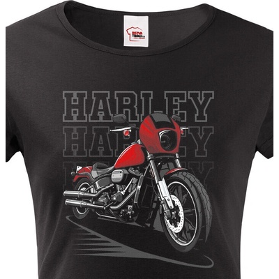 Bezvatriko.cz 1937 Dámské tričko Harley-Davidson 16 Černá