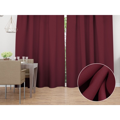 Biante Dekorační závěs Rongo RG-044 Tmavě bordó 140x240 cm