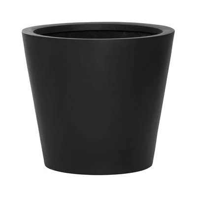 Pottery Pots květináč Bucket XS černý Natural Fiberstone 40 x 35 cm