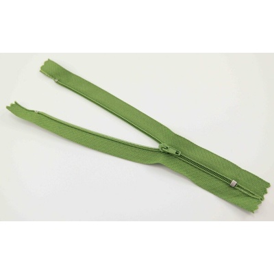 Nedeliteľný jemný plastový špirálový zips (veľkosť číslo 3) rôzne farby - dĺžka 12 cm - 60 cm 16 cm Zelená 7