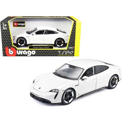 Bburago Porsche Taycan Turbo S 2019 Carrara bílá 1:24