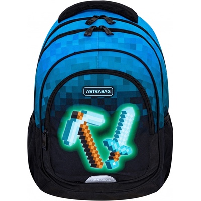 Astra Ученическа раница Astra - Пиксели, С 3 ципа (AS502024092)