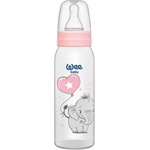 Wee Baby Бебешко шише Wee Baby Classic - 250 ml, розово със слонче (852) - ozone