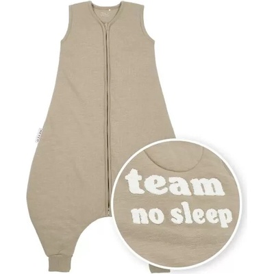 Meyco Jumper Slub TEAM NO SLEEP Taupe offwhite