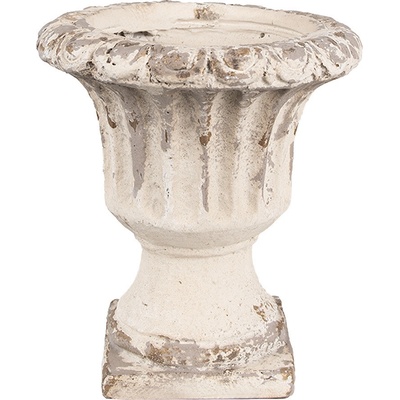 Clayre & Eef Béžový antik květináč v barokním stylu Baroque 18x20 cm