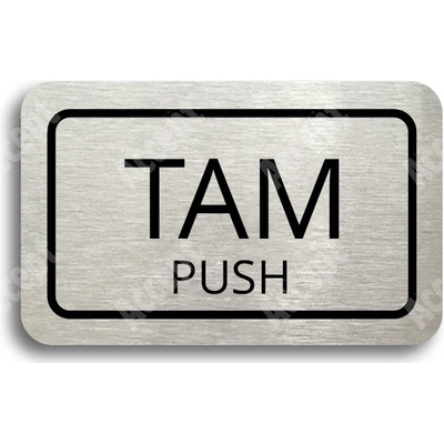 ACCEPT Tabulka SEM - TAM - typ 26 (80 x 50 mm) - stříbrná tabulka - černý tisk