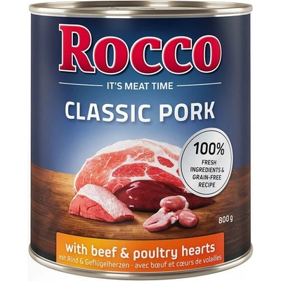 Rocco Classic Pork vepřové s hovězím a drůbežím srdcem 800 g