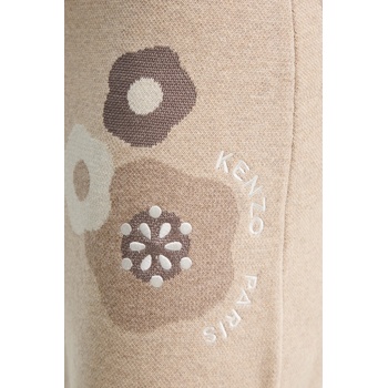 Kenzo Вълнена пола Kenzo в бежово къса разкроена FF62JU6003CR (FF62JU6003CR)