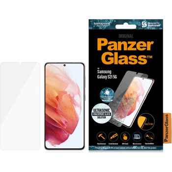 Panzer Стъклен протектор PanzerGlass за Samsung Galaxy S21 Ultrasonic FingerPrint, AntiBacterial - Черен