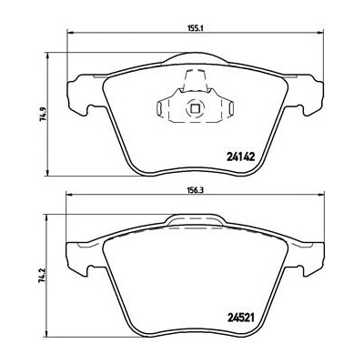 BREMBO Sada brzdových platničiek kotúčovej brzdy P24077