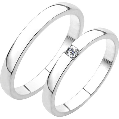 Snubní prsteny bílé zlato SP-230B