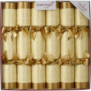 Robin Reed Коледни крекери в комплект от 6 бр. Gold Damask - Robin Reed (82405)
